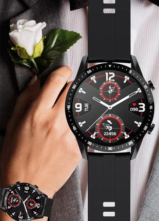 Мужские сенсорные умные смарт часы smart watch t3v серебристые. фитнес браслет трекер10 фото