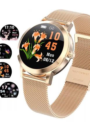 Жіночі смарт-годинник smart watch 3y золотисті. фітнес браслет трекер1 фото
