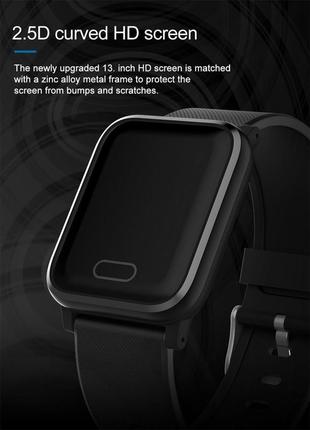 Смарт часы smart watch hi16 фитнес браслет женские мужские умные часы трекер черные9 фото