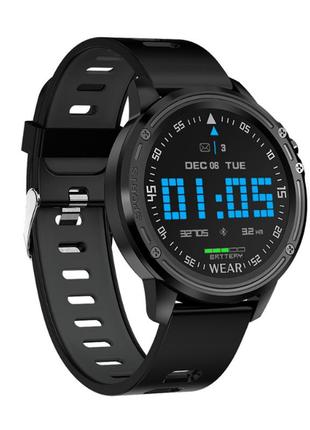 Чоловічий сенсорний розумний смарт годинник smart watch nl-87-bg з тонометром. фітнес браслет трекер1 фото