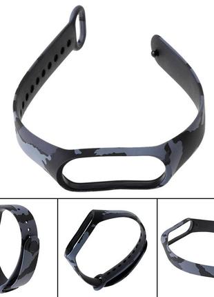 Силиконовый ремешок для фитнес браслета трекера xiaomi mi band m3 камуфляж 2