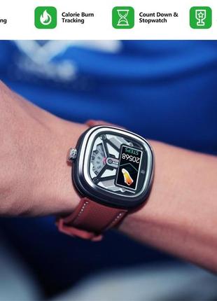 Чоловічий розумний смарт наручний годинник smart watch hybrid 2 з тонометром. фітнес браслет трекер4 фото