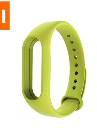 Силиконовый ремешок для фитнес браслета трекера xiaomi mi band m2 салатовый