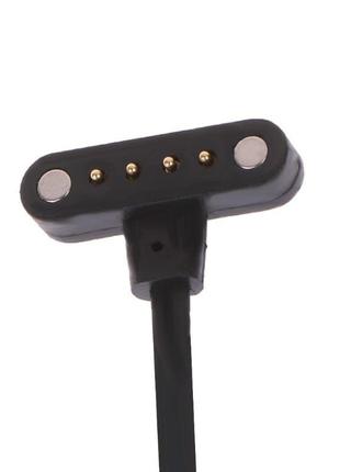 Магнитный зарядный кабель usb-4pin для смарт-часов. зарядное зарядка магнитная для умных часов фитнес трекера