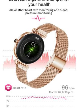 Жіночий розумний смарт годинник smart watch efi70-g золотистий. фітнес браслет трекер4 фото