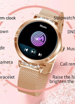 Жіночий розумний смарт годинник smart watch efi70-g золотистий. фітнес браслет трекер8 фото