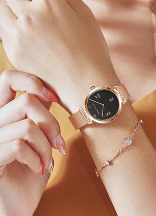 Жіночий розумний смарт годинник smart watch efi70-g золотистий. фітнес браслет трекер2 фото