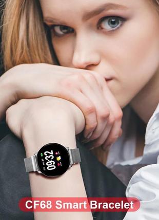 Сенсорний розумний смарт годинник smart watch ds68 золотий з тонометром пульсоксиметром4 фото