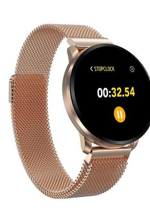 Сенсорные умные смарт часы smart watch ds68 золотые с тонометром пульсоксиметром