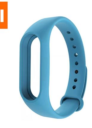 Силиконовый ремешок для фитнес браслета трекера mi band m2 синий