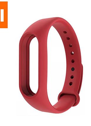 Силиконовый ремешок для фитнес браслета трекера mi band m2 красный
