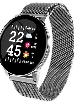 Розумний смарт годинник smart watch rohs8-s з тонометром, пульсометром. фітнес браслет трекер