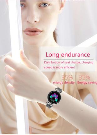 Жіночий розумний смарт годинник smart watch s-886v з тонометром пульсометром сріблястий6 фото