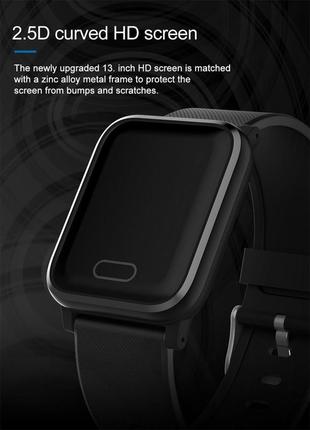 Смарт годинник smart watch hi16 фітнес браслет жіночі чоловічі розумні годинник трекер сині9 фото