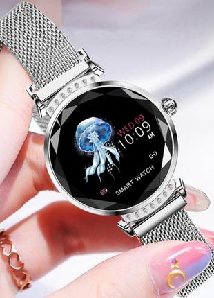 Жіночі смарт-годинник smart watch н-2с золотисті. фітнес браслет трекер5 фото