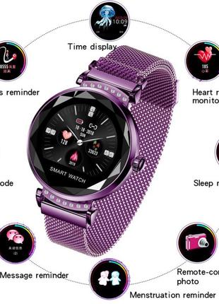 Жіночі смарт-годинник smart watch н-2с золотисті. фітнес браслет трекер3 фото