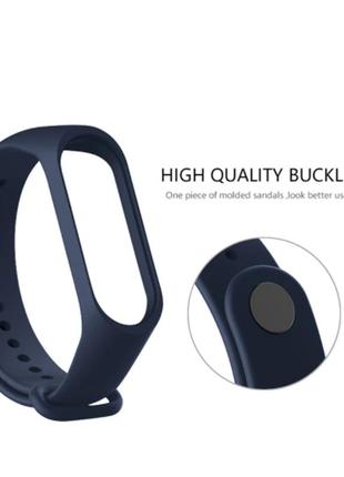 Силіконовий ремінець для фітнес браслета трекера xiaomi mi band m3 синій4 фото