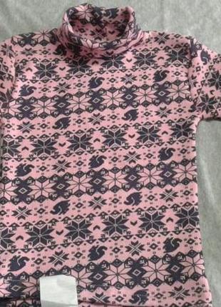 Гольф детский для девочки. начесик. орнамент