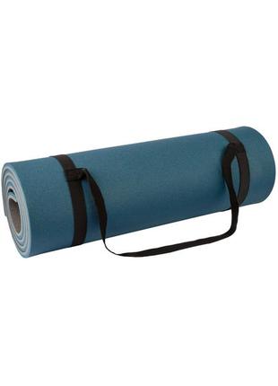 Двошаровий каремат, туристичний килимок rocktrail 180x55х1,2 см синій