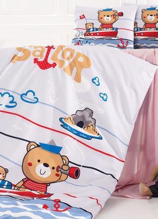 Комплект детского постельного белья nazenin sailor в кроватку, хлопок