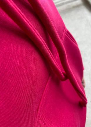 Не кошлатится!! костюм спортивный прогулочный двойка на флисе с начесом тёплый зима осень с капюшоном малина фуксия розовый бежевый песочный черный2 фото