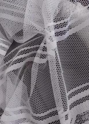 Тюль с полосками, белый 🔥