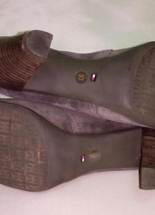 Брендовые замшевые ботинки италия tommy hilfiger, 37р.5 фото