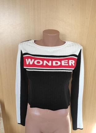 Укороченный черный свитер свитшот cooperative кофта джемпер1 фото