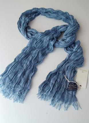 Мужской легкий шарф scotch & soda голубого цвета.1 фото