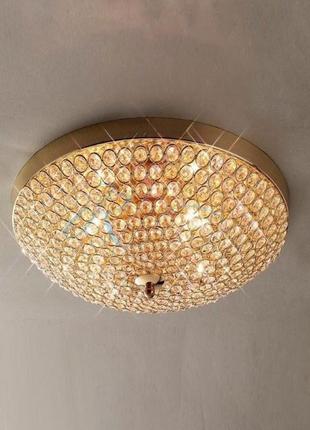 Люстра потолочная хрустальная золото малая 30599/2 fg