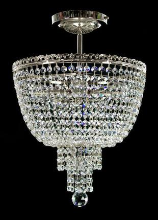 Люстра кришталева 50128/5 cr/wt