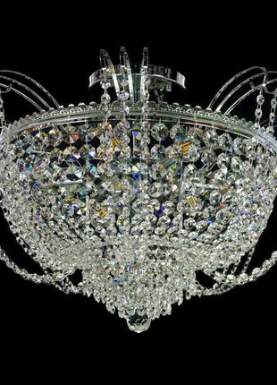 Стельова люстра кришталева 50212/9 cr/wt