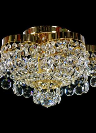 Люстра хрустальная потолочная золото 50304/3 fg