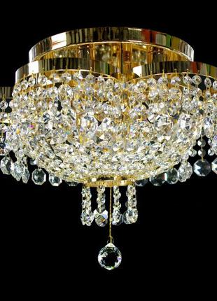 Люстра хрустальная потолочная золото 50304/9 fg