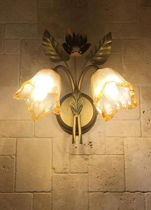 Бра флористика в плафонами 2527/2w