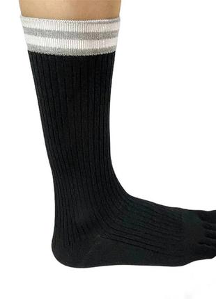 Шкарпетки з пальцями глет twtorz 37-40 чорний4 фото