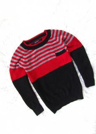Теплая тепла кофта светр свитер джемпер на локтях нашивки george