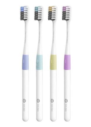 Набор зубных щеток xiaomi doctor b bass method toothbrush 4шт (6970763910080)