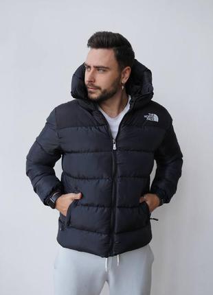 Зимова куртка пуховик чорна тнф tnf the north face 700 . распродажа розпродаж5 фото