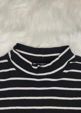 Гольф h&m в рубчик полоска чорно біла 2