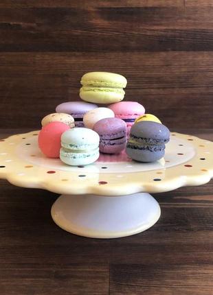 Тортовница (подставка под торт) с конфетти и  кексом (диаметр 20 см)