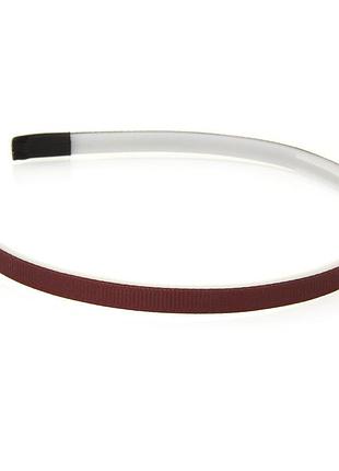 Заготовка для обруча с репсовой лентой 0,7 см (упаковка 12 шт) коричневая