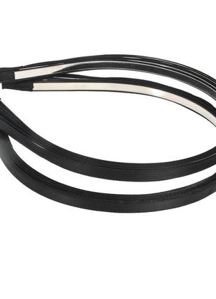 Заготівля для обруча з атласною стрічкою 0,7 см (упаковка 12 шт) чорна
