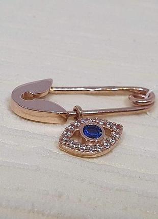 Золота брошка-шпилька з фіанітами. артикул бш680и