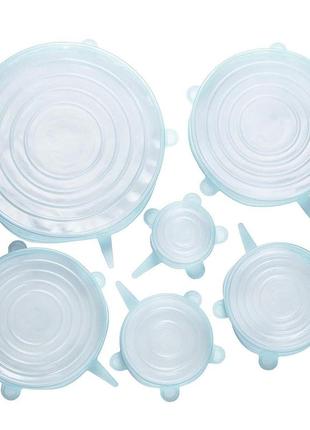 Набор силиконовых крышек для посуды nbz универсальные 6 шт4 фото