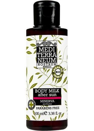 Молочко для тела после загара mediterraneum nostrum body milk minerva 100 ml