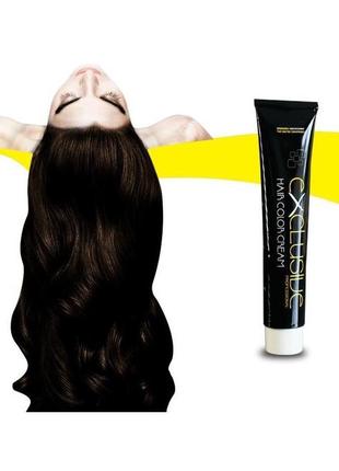 Стойкая крем краска для волос какао каштан 4.73 εxclusive hair color cream 100 мл2 фото