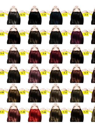 Стойкая крем краска для волос какао каштан 4.73 εxclusive hair color cream 100 мл5 фото