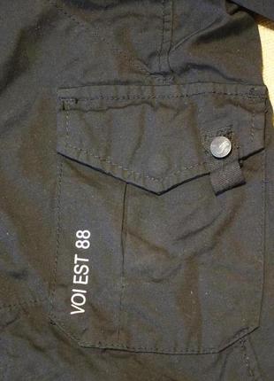 Плотная черная бесподкладочная куртка - ветровка voi jeans  англия. s.3 фото