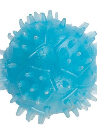 Іграшка для собак м'яч з шипами "agility"  4см, блакитний